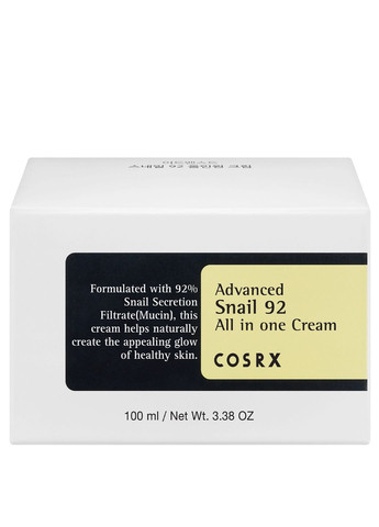 COSRX Багатофункціональний крем із муцином равлика - Advanced Snail 92 All in One Cream - 100g — Крем, Південна Корея (369927305)