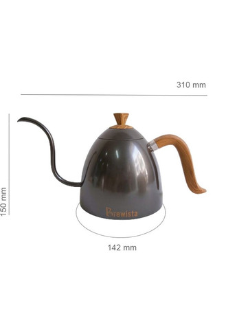 Чайник Brewista Artisan gooseneck kettle Чорний (R-15817-VS) No Brand (303348652)