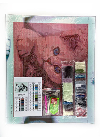 Набір алмазної вишивки Симпатичні котики 40х50 SP105 ColorArt (299772237)