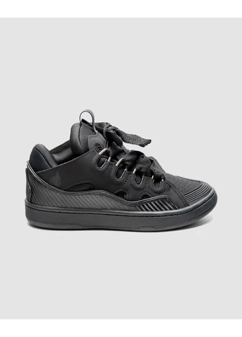 Черные демисезонные кроссовки мужские lanvin curb sneakers black ланвин курб черные No Brand