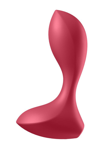 Анатомічна анальна пробка із вібрацією Backdoor Lover червона Satisfyer (303908647)