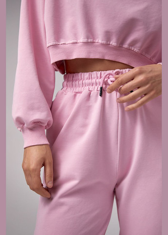 Женский спортивный костюм с укороченным свитшотом и джоггерами Liton (296909092)