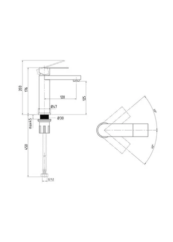 Змішувач для раковини низький Nexus 001F (k35) LDNEX001FNKS49184 Nickel LIDZ (397565221)