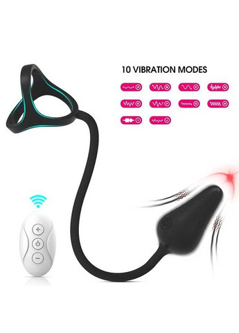 Вибро массажер простаты Funtasmo с эрекционным кольцом и пультом Д/К No Brand (335862665)