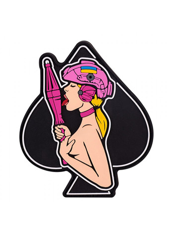 Патч/Шеврон Девушка-пика (розовая) (1087) Dobroznak (366963055)