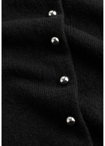 Черный демисезонный женский трикотажный свитер с короткими рукавами н&м (57645) s черный H&M