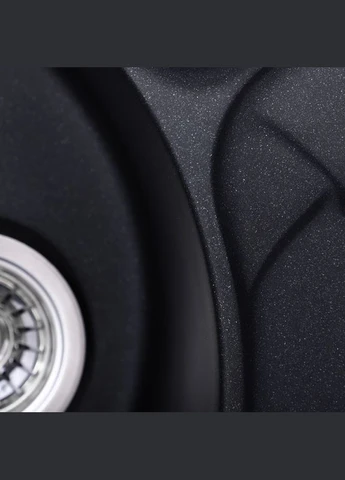 Мийка кухонна Haiba HB8310-G226 Black 780x500x220 (HB0975), гранітна, овальна, з крилом для посуду, матова, 1 чаша Haibo (399428872)