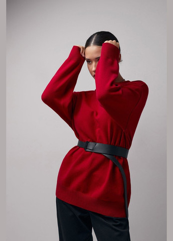 Красный демисезонный джемпер кофта из хлопковой пряжи. Triko Bakh