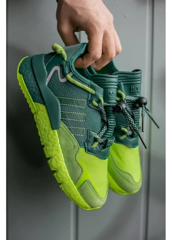 Зеленые летние кроссовки adidas nite jogger green адидас найт джогер No Brand