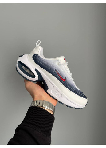 Білі Осінні кросівки чоловічі nike air max portal usa white midnight-navy bright-crimson | найк аір макс портал сша білі No Brand