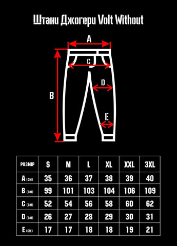 Брюки Джогеры Volt Gradient Without (316302576)
