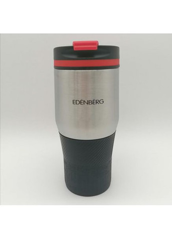 Термокружка термос-чашка EB-631 380 мл Нержавеющая сталь с силиконовым нескользящим держателем Edenberg (354823801)