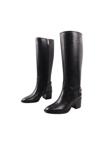 сапоги женские черные натуральная кожа Cindy