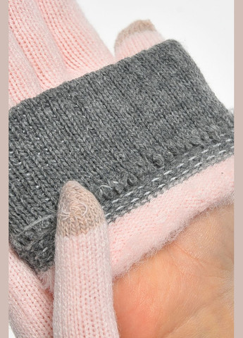 Рукавички жіночі сенсорні рожевого кольору утеплені Let's Shop (304971591)