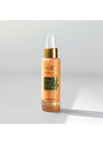 Сяючий флюїд для засмаги Shine fluid SPF 15, 100 мл MyIDi (373648898)