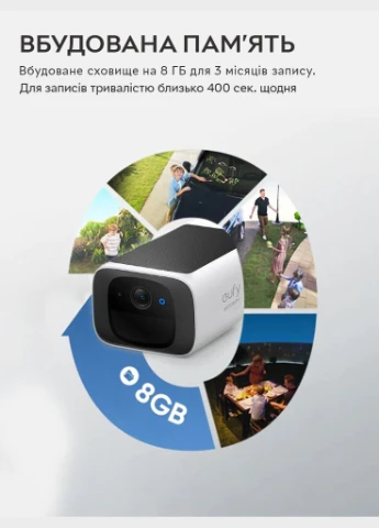 Уличная IP-камера Security S220 SoloCam Solar Powered Wire-Free 2K Resolution Security Camera (T8B00-SP) Eufy (322415449)