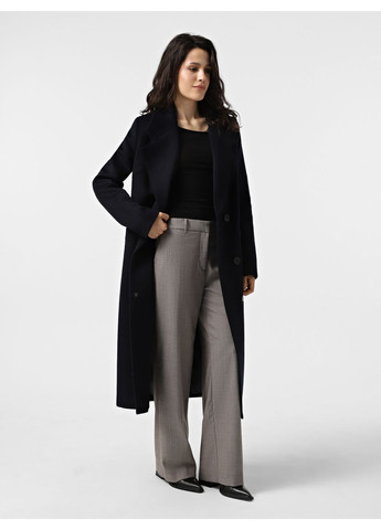 Темно-синее демисезонное Пальто демисезонное тёмно - синее 1991BU двубортное DANNA