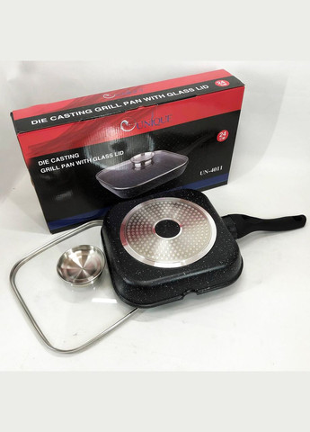 Пательня для дому UN-4011 24см, Алюмінієва пательня з XA-315 антипригарним покриттям Unique (351485924)