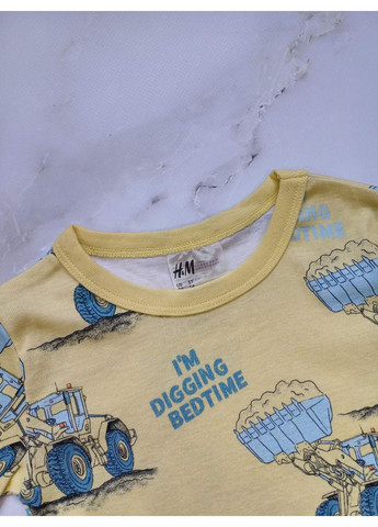 Желтая летняя футболка H&M