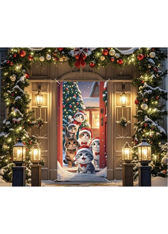 Баннер на двери Рождественский China (370218487)