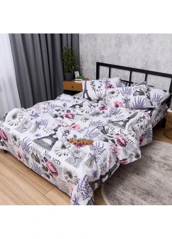 Комплект постільної білизни Бязь Gold Люкс King Size 220x240 наволочки 2х50х70 (MS-820014771) Moon&Star Paris Bloom (400238104)
