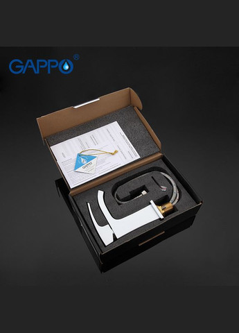 Змішувач для умивальника G10078, білий/хром GAPPO (275335391)