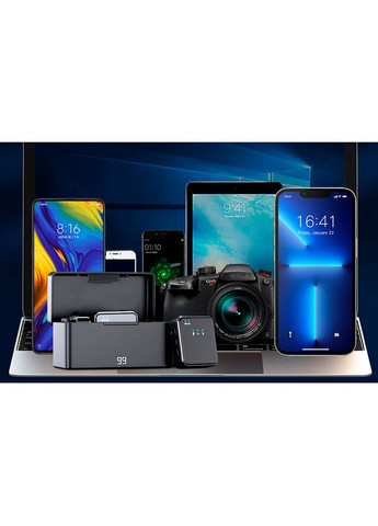 Мікрофон петличний K100 Lightning-Type-C 2 шт. Black (K100-BK) XoKo (316578621)