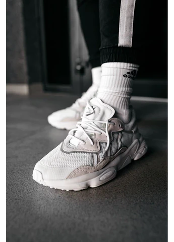 Белые летние кроссовки adidas ozweego adiprene pride beige white 2 адидас озвиго No Brand