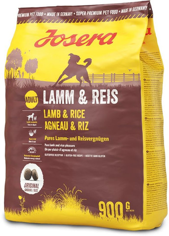 Сухой корм для взрослых собак Lamm & Reis 900г (Агнец и Рис) (4032254745235) Josera (293276895)