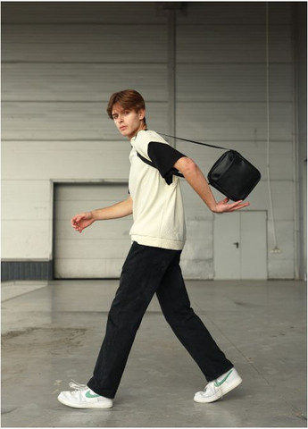 Сумка мессенджер черная из экокожи унисекс (R-70220001m-VS) Sambag (302450226)