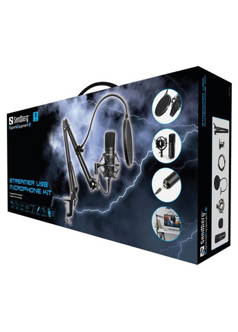 Мікрофон Ігровий стрім мікрофон Streamer Kit USB, кабель 2,5м. (126-07) Sandberg (372616037)
