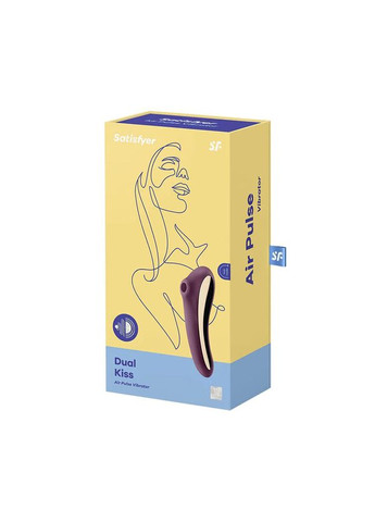 Вакуумный стимулятор с вибрацией Dual Kiss Wine Red CherryLove Satisfyer (283251377)