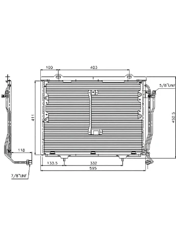 Конденсер кондиционера MERCEDES W202 94426 Nissens (366161100)