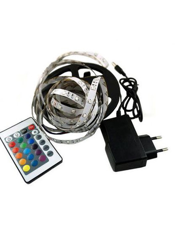 Світлодіодна RGB-стрічка SMD 6060 5 м 12 V IP20 RGB (VST-6060120600-RGB) з пультом і блоком живлення Venom (306447786)