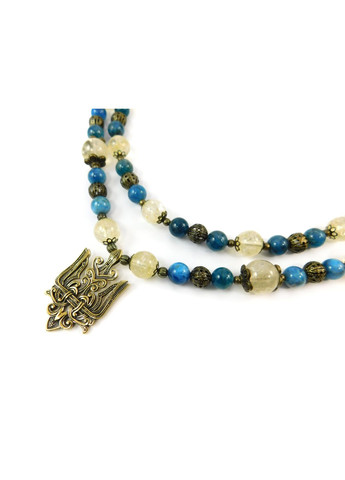 Бусы "Русь" Цитрин, Апатит Fursa fashion (322315278)