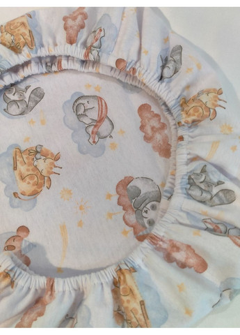 Теплая байковая простыня на резинке в коляску, люльку, фланель, размер 30*70 No Brand (370370173)