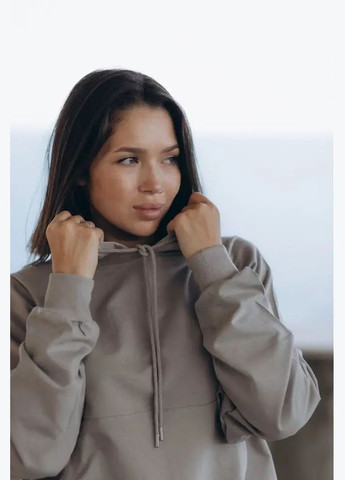 Жіночий спортивний костюм худі і штани на манжеті кавовий You Best (300775366)