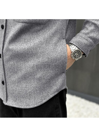 Чоловіче класичне демісезонне напівпальто світло-сіре Freedom (361064953)