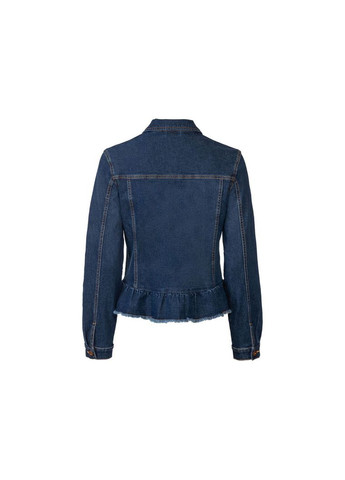 Темно-синяя демисезонная джинсовая куртка с рюшами для женщины lidl 349360 40(m) Esmara