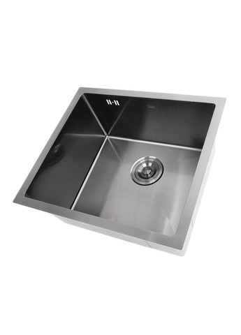 Чорна мийка для кухні з нержавійки 50 см під стільницю Nett NВ-5045 (352730043)