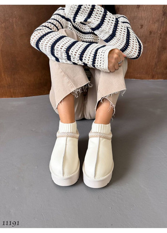 Кожаные Угги с имитацией носков Helen (368527981)