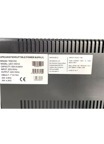 ДБЖ Джерело безперебійного живлення, пбж, безперебійник Leo II Pro LCD 650VA, USB Tescom (363044629)