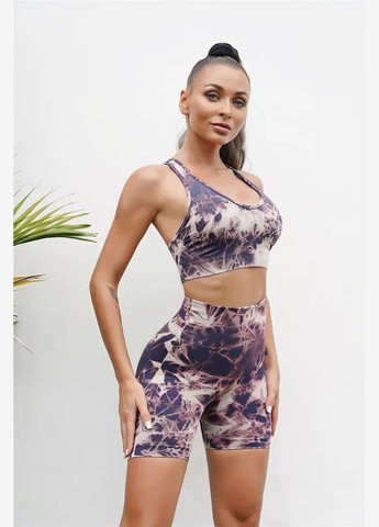 Шорти з мармуровим принтом фіолетового кольору, розмір S Trends (330245384)