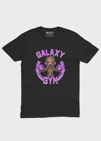Черная летняя женская футболка с принтом супергероев - часовые галактики (ts001-1-bl-006-017-001-f) Modno