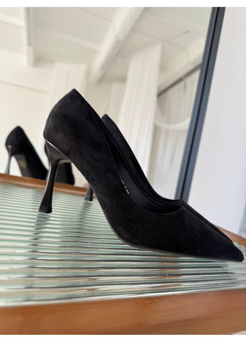 Helen Чорні туфлі-лодочки чорний з натуральна замша, україна — демісезон (371830709)