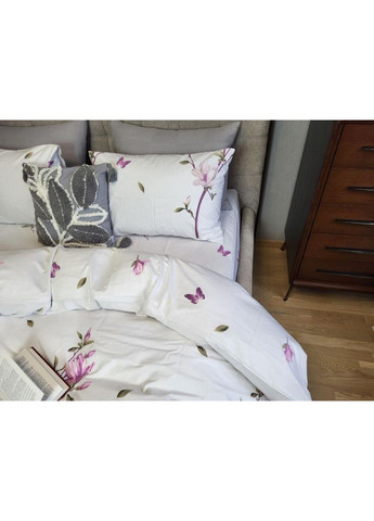 Постільна білизна з резинкою Рожева магнолія, бязь PREMIUM Двухспальний розмір, наволочки 70/70 No Brand (363194702)
