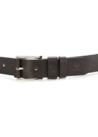 Эксклюзивный мужской джинсовый ремень из натуральной кожи GRANDE PELLE коричневый (sku_00910) No Brand (327819325)