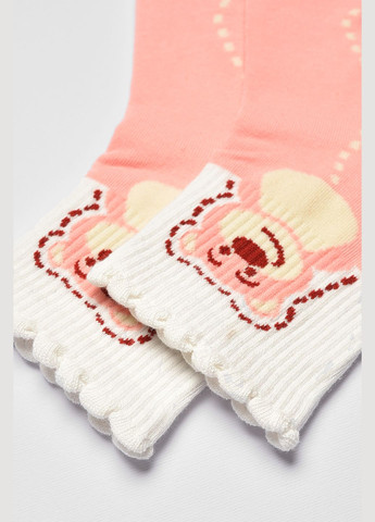 Шкарпетки дитячі демісезонні рожевого кольору з малюнком Let's Shop (314818135)