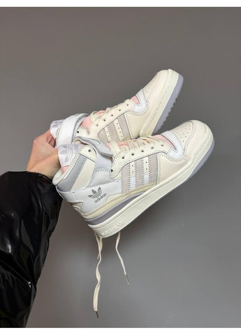 КРОССОВКИ ЖЕНСКИЕ ADIDAS FORUM 84 HIGH CREAM PINK АДИДАС ФОРУМ 84 No Brand розовые демисезоны (367175496)