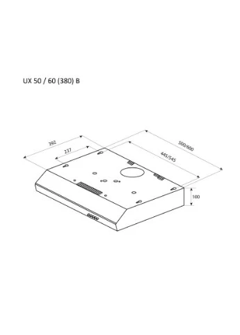 Витяжка кухонна Pyramida UX 50 (380) B BR (390389442)